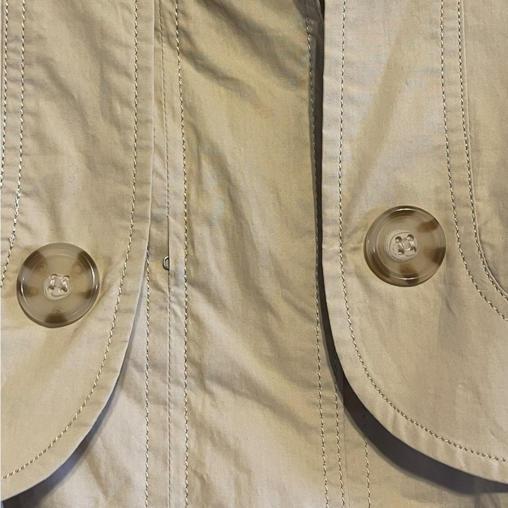 Chico's Light Beige Belted Trench Coat - Picture 14 of 16